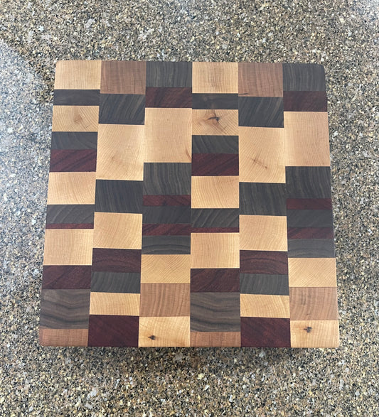 Materials: Cherry, Walnut, Maple & Padauk
Cutting board